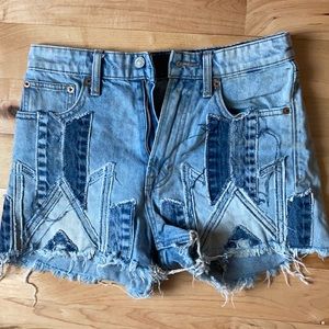 Lucky Brand Patchwork Jean Shorts